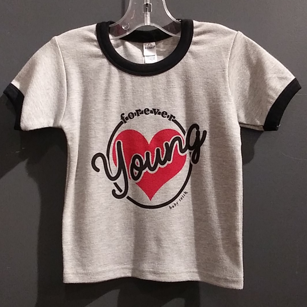 Kids Forever Young Ringer Tee